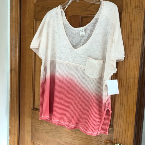 Free People Tops - NEW Free people CORAL SUN DIAL TEE